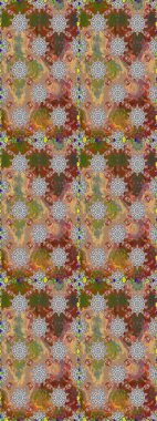 Kızılderili desenli desenli desenli şal deseni. Raster Henna dövme stili. Etnik Mandala süsü. Tekstil, tebrik kartı, boyama kitabı, telefon kılıfı baskısı için kullanılabilir.