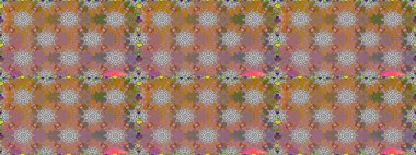 Kahverengi kıvırcık çiçekler kahverengi renklerde şekillenir. Raster illüstrasyonu. Klasik çiçek tasarım elementleri.