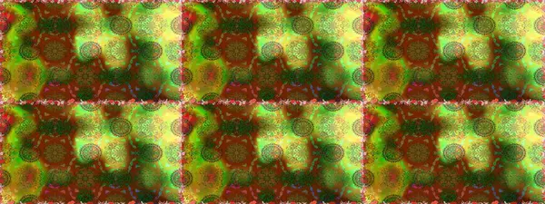 Raster illustration. Indian ornament. Seamless pattern. Colorful ornamental border. Floral wallpaper. On brown colors.