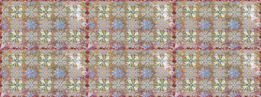 Vadinin gri renkli çiçekleri. Çiçekler. Soyut etnik raster pürüzsüz desen.