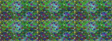 Tropik, dikişsiz çiçek deseni. Raster illüstrasyonu. Yeşil renkte çiçekler.