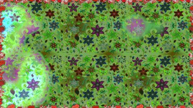 Tekstil, duvar kâğıdı, kapaklar, yüzey, baskı, hediye paketi, hatıra defteri, dekupaj. Özgürlük stili Millefleur 'lar. Küçük yabani çiçeklerdeki kusursuz halk desenleri. Taşralı şıklığı.