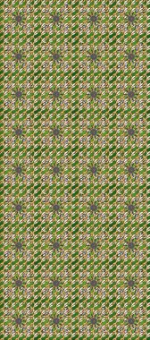 Raster Golden Mehndi kusursuz desen. Bej, yeşil ve kahverengi renkli desen. Kına dövmeli süs çiçekleri, altın çıkartmalar, mehndi ve yoga tasarımı, kartlar ve parmak izleri..