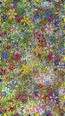 Moda baskıları için zarif bir şablon. Çiçekli bahar çiçekleri. Küçük renkli çiçekler. Kusursuz. Küçük çiçekte güzel bir desen. Motley illüstrasyonu.