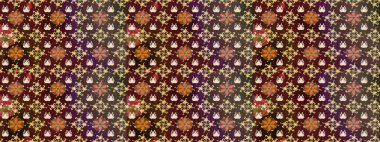 Kahverengi ve bej renkli çiçekler. Küçük çiçekte sevimli çiçek deseni var..