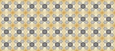 Bej, nötr ve gri renkte desen. Raster Golden Mehndi kusursuz desen. Kına dövmeli süs çiçekleri, altın çıkartmalar, mehndi ve yoga tasarımı, kartlar ve parmak izleri..