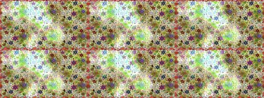 Renkli Bahar Temalı Kusursuz Arkaplan. Düz Çiçek Elementleri Tasarımı. Tarafsız renklerde zarif çiçek buketi suluboya. Raster illüstrasyonu.