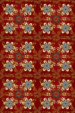 Kırmızı, kahverengi, gri ve altın elementli desenler. Altın kaplamalı kırmızı, kahverengi ve gri zemin. Küçük bir alan derinliği. Klasik mobilya tarzı. Kusursuz ahşap oyma. Lüks mobilyalar.