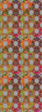 Şirin çiçek elementleri. Kusursuz desenli, modaya uygun kumaş deseni. Düz Çiçek Elementleri Tasarımı. Raster illüstrasyonu. Renkli Bahar Teması Kusursuz Arkaplan.