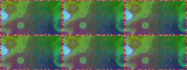 Küçük çiçekteki sevimli çiçek deseni. Yeşil renkte çiçekler.