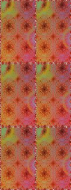 Asya tekstil tarzında. Güzel kumaş deseni. Düz Çiçek Elementleri Tasarımı. Renkli Bahar Temalı Kusursuz Arkaplan. Raster illüstrasyonu. Kusursuz çiçek deseni.