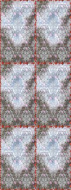 Renkli Bahar Temalı Kusursuz Arkaplan. Raster illüstrasyonunda kusursuz çiçek deseni. Gri renkli çiçekler. Düz Çiçek Elementleri Tasarımı.