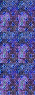 Düz Çiçek Elementleri Tasarımı. Mavi ve mor renkli çiçekler. Çiçekli eskiz çizimi. Renkli Yaz Teması çizim şablonu.