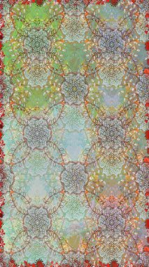 Sevimli çiçek desenli küçük çiçek. Raster resim. Sorunsuz.