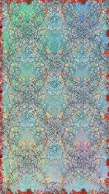 Moda baskıları için zarif bir şablon. Tarafsız ve mavi çiçekli bahar çiçekleri. Motley illüstrasyonu. Küçük çiçekte güzel bir desen. Küçük renkli çiçekler..