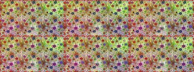 Parlak renkli fantezi çiçekleri, yapraklar, tarafsız ve bej renklerde tomurcuklar, nötr ve bej renkler. Çiçeksiz desenli, suluboya elle çizilmiş elementler..