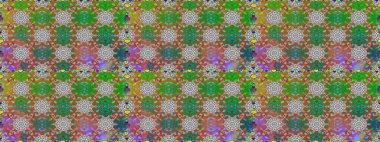 Sevimli çiçek raster deseni. Yeşil ve kahverengi renkli çiçekler. Renkli Yaz Temalı Kusursuz Arkaplan. Düz Çiçek Elementleri Tasarımı.