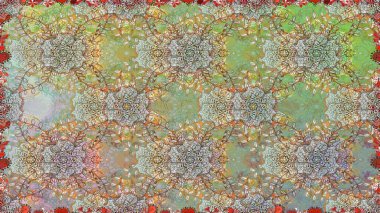 Raster illüstrasyonu. Tarafsız ve gri renklerde zarif çiçekli suluboya. Düz Çiçek Elementleri Tasarımı. Renkli Bahar Teması Kusursuz Arkaplan.