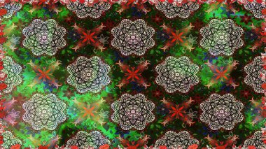 Modaya uygun kumaş deseni. Düz Çiçek Elementleri Tasarımı. Renkli Yaz Temalı Kusursuz Arkaplan. Sevimli çiçek raster deseni.