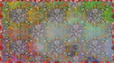 Güzel çiçek deseni. Düz Çiçek Elementleri Tasarımı. Gri ve nötr renkte çiçekler. Renkli Bahar Teması Kusursuz Arkaplan.