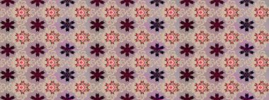 Elle çizilmiş. Raster resim. Sorunsuz çiçek desenli çiçekli, halk tarzında bırakır.