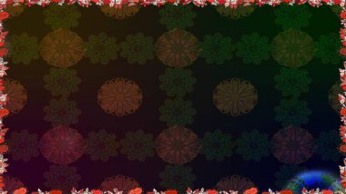 Kabile sanatı boho baskısı, klasik çiçek arkaplanı. Soyut etnik raster kusursuz desen. Arkaplan dokusu, duvar kağıdı, kahverengi ve gri renkli çiçek teması.