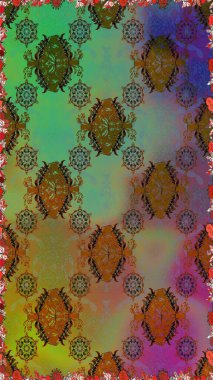 Bahar çiçekli, dikişsiz, sevimli çiçek deseni. Güzel kumaş deseni. Raster illüstrasyonu.