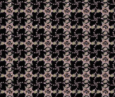 Küçük çiçekteki sevimli çiçek deseni. Birçok siyah ve nötr soyut çiçekli tropikal desenler. Varicoloblack ve nötr raster pürüzsüz çizim.