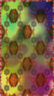 Renkli Bahar Temalı Kusursuz Arkaplan. Kahverengi renkli çiçekler. Düz Çiçek Elementleri Tasarımı. Çiçeksiz desenli arka plan, yaz çiçekleri..