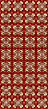 Kırmızı, kahverengi ve bej renklerdeki altın desenli altın elementler. Raster oryantal süs. Geleneksel klasik altın desen. Barok tarzında kusursuz bir doğulu süsü..