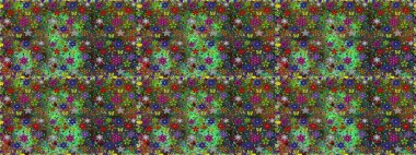 Renkli Yaz Temalı Kusursuz Arkaplan. Sevimli çiçek raster deseni. Modaya uygun kumaş deseni. Düz Çiçek Elementleri Tasarımı.