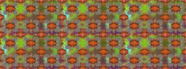 Sevimli çiçek raster deseni. Kahverengi ve yeşil renkli çiçekler. Renkli Bahar Temalı Kusursuz Arkaplan. Düz Çiçek Elementleri Tasarımı.