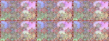 Raster deseni. Suluboya etkisi. Botanik kusursuz desen. Organik elementler.