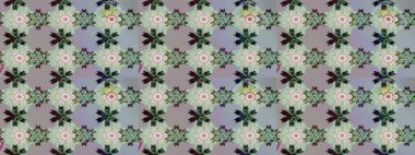 Raster Çiçek İllüstrasyonu 'nun şirin tekstili. Gri ve nötr renklerdeki etnik çiçeklerle zarif eskiz deseni.