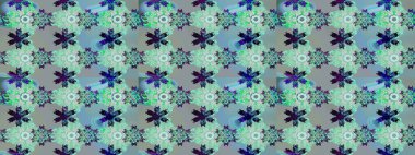 Düz Çiçek Elementleri Tasarımı. Süslü kumaş deseni. Raster illüstrasyonundaki çiçek desenli çizim. Renkli Bahar Teması çizim şablonu.