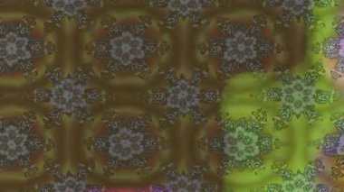 Renkli unsurlarla hareketli arka plan görüntüleri. Çiçekler. Eski model. Bayrak tarzı. Video kaydı. Şablon. Döngü. Kusursuz.. 