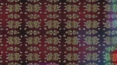 Renkli unsurlarla hareketli arka plan görüntüleri. Çiçekler. Eski model. Bayrak tarzı. Video kaydı. Şablon. Döngü. Kusursuz.. 