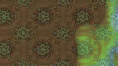 Renkli unsurlarla hareketli arka plan görüntüleri. Çiçekler. Eski model. Bayrak tarzı. Video kaydı. Şablon. Döngü. Kusursuz..