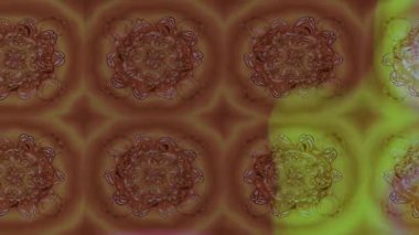 Renkli unsurlarla hareketli arka plan görüntüleri. Çiçekler. Eski model. Bayrak tarzı. Video kaydı. Şablon. Döngü. Kusursuz..