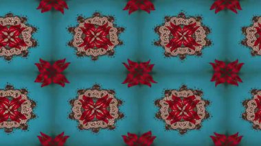 Renkli unsurlarla hareketli arka plan görüntüleri. Çiçekler. Eski model. Bayrak tarzı. Video kaydı. Şablon. Döngü. Kusursuz.. 