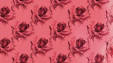 Renkli unsurlarla hareketli arka plan görüntüleri. Çiçekler. Eski model. Bayrak tarzı. Video kaydı. Şablon. Döngü. Kusursuz.. 