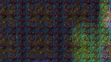 Renkli unsurlarla hareketli arka plan görüntüleri. Çiçekler. Eski model. Bayrak tarzı. Video kaydı. Şablon. Döngü. Kusursuz.. 