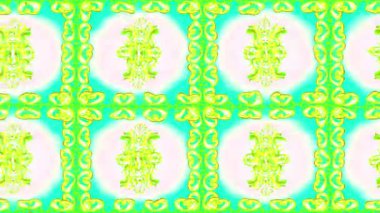 Renkli unsurlarla hareketli arka plan görüntüleri. Çiçekler. Eski model. Bayrak tarzı. Video kaydı. Şablon. Döngü. Kusursuz.. 