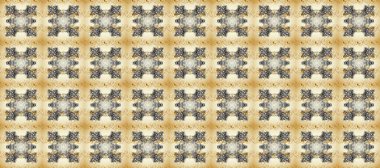 Damask pürüzsüz süsü. Klasik oryantal desen gri, bej ve nötr renklerden önce gelir. Geleneksel raster ve altın desen.