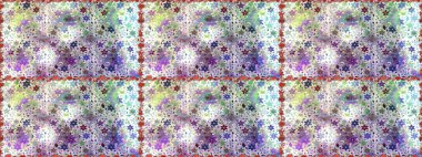 Tarafsız renklerde bahar çiçekleri. Çiçek ve yapraklı karalama şeklinde Raster çiçek deseni. Raster illüstrasyonu.