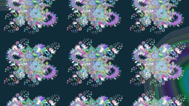 Hoş bir çiçek geçmişi var. Güzel kumaş deseni. Küçük bir çiçekte eskiz deseni. Raster illüstrasyonu.