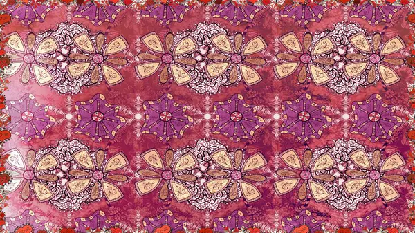 Duvar kağıdı, web sitesi arka planı, ambalaj kağıdı, davetiye, broşür, afiş veya web sitesi için kusursuz çiçek deseni kullanılabilir. Karalama elementleri. El çizimi Raster illüstrasyonu.