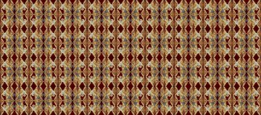 Raster seamless pattern with floral ornament. Traditional arabic decor on beige, neutral and brown colors. Tracery. Golden ornate illustration for wallpaper. Vintage design element in Eastern style.