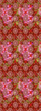 Modaya uygun kumaş deseni. Sevimli çiçek raster deseni. Renkli Yaz Temalı Kusursuz Arkaplan. Düz Çiçek Elementleri Tasarımı.