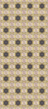 Kusursuz desenli oryantal süs. Altın rengi bej, nötr ve gri renkte altın elementlerle. İslam tasarımı. Raster altın tekstil baskısı. Çiçek karoları.